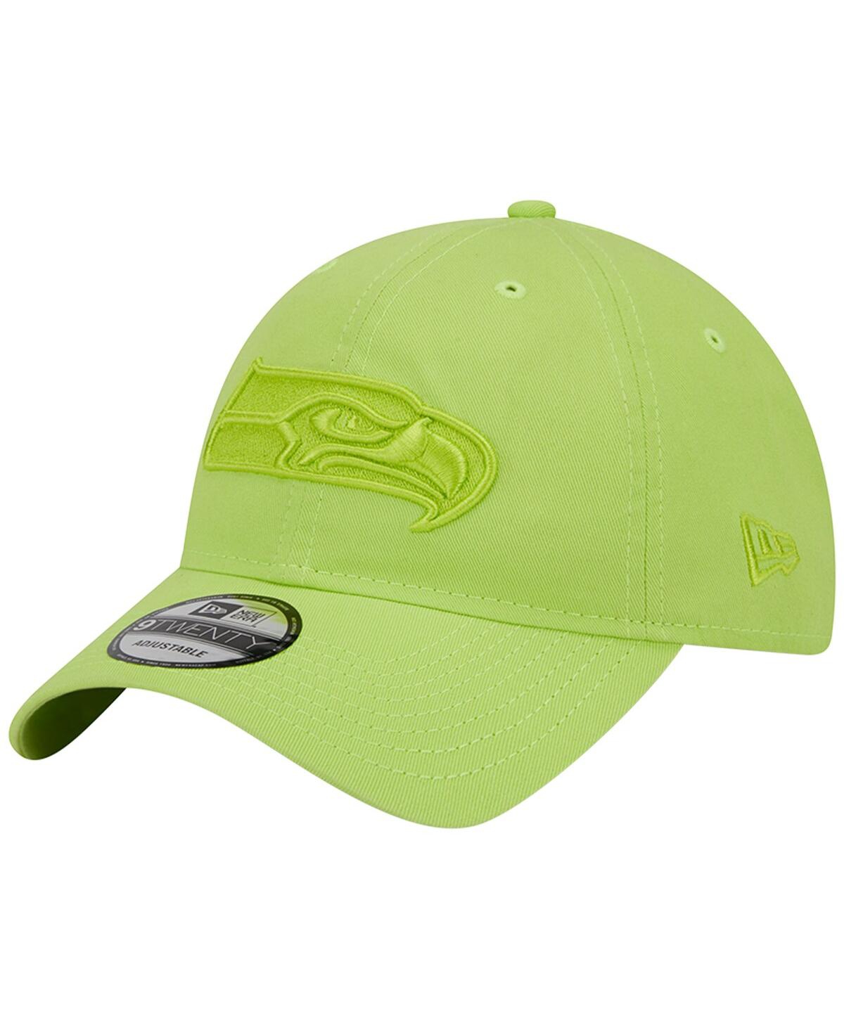 Men's New EraSeattle Seahawks Core Classic 2.0 Brights 9TWENTY Adjustable Hat - Neon Green