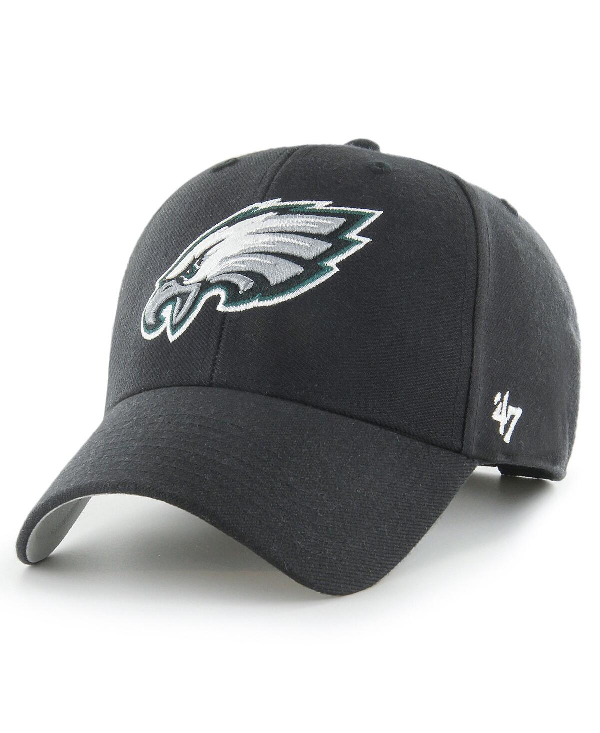 47 Brand Men's ' Black Philadelphia Eagles Mvp Adjustable Hat