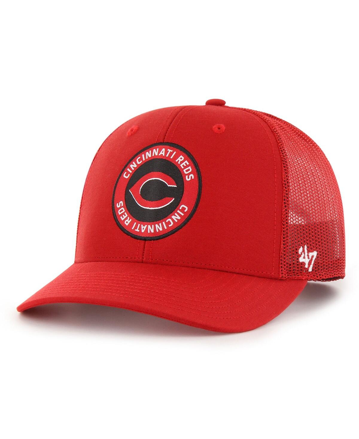 47 Brand Men's ' Red Cincinnati Reds Unveil Trucker Adjustable Hat