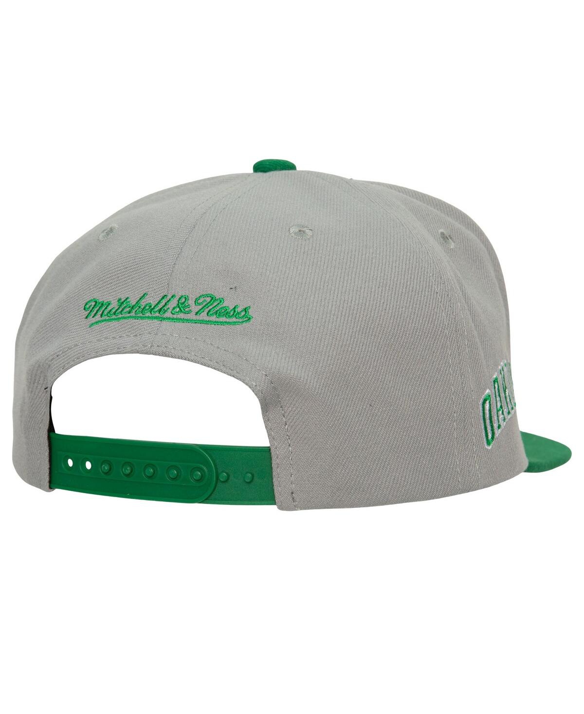 Shop Mitchell & Ness Men's  Gray Oakland Athletics Cooperstown Collection Away Snapback Hat