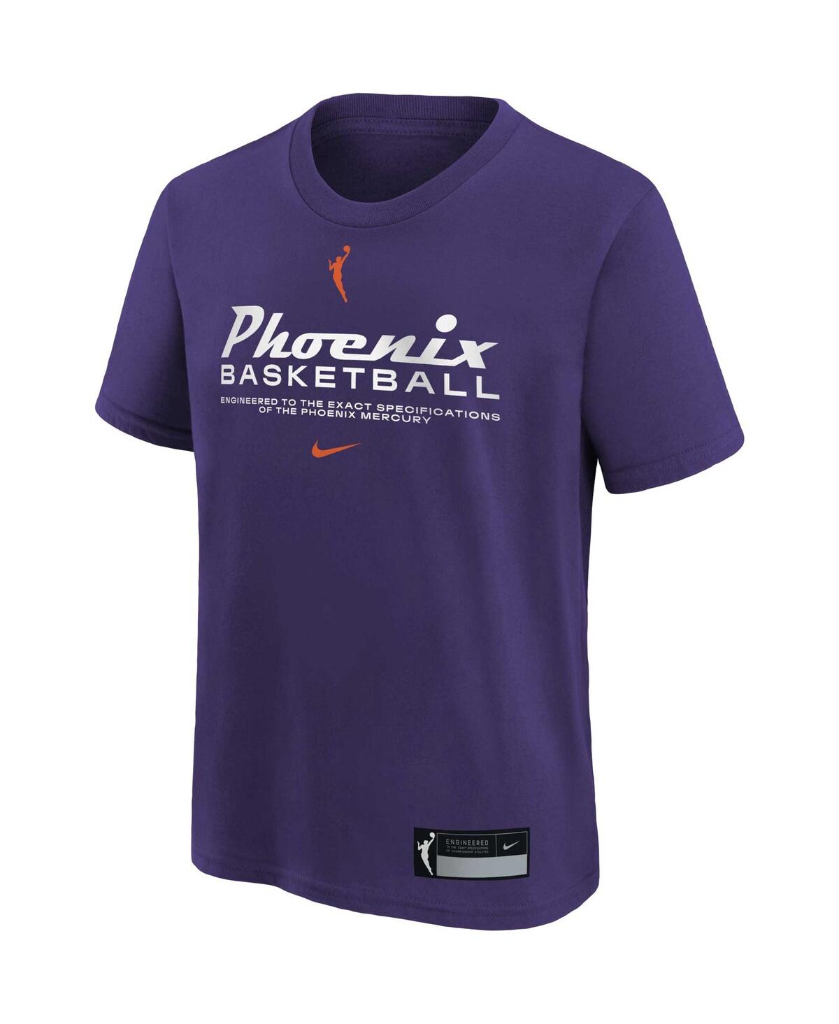 Shop Nike Big Boys And Girls  Purple Phoenix Mercury On Court Legend Essential Practice T-shirt