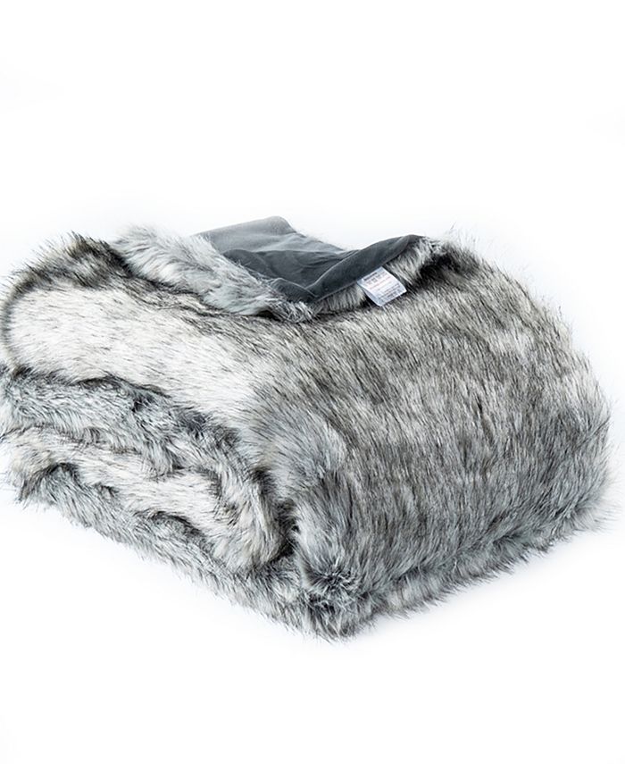 Battilo Luxury Tipped Faux Fur Throw, 50" x 60" Macy's