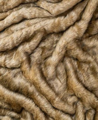 Luxury Tipped Faux Fur Throw, 60" x 80"