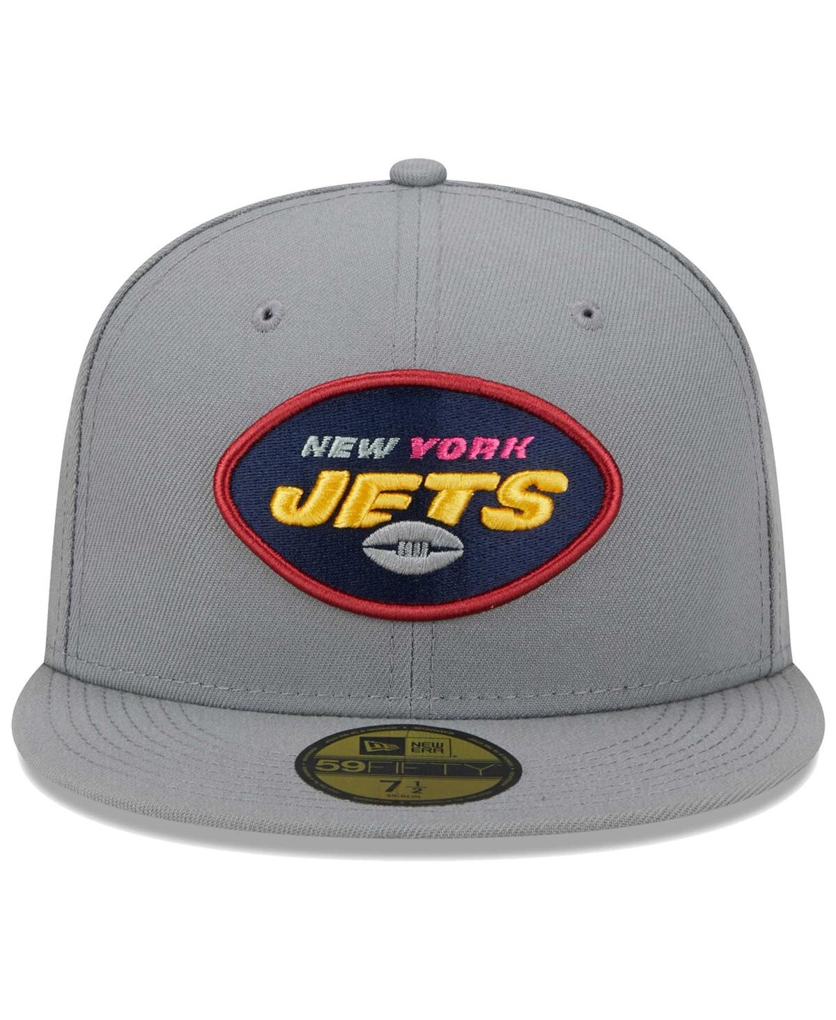 Men's New EraNew York Jets Color Pack 59FIFTY Fitted Hat - Gray