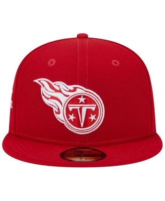 Men's Scarlet Tennessee Titans 15 Years Main Patch 59FIFTY Fitted Hat