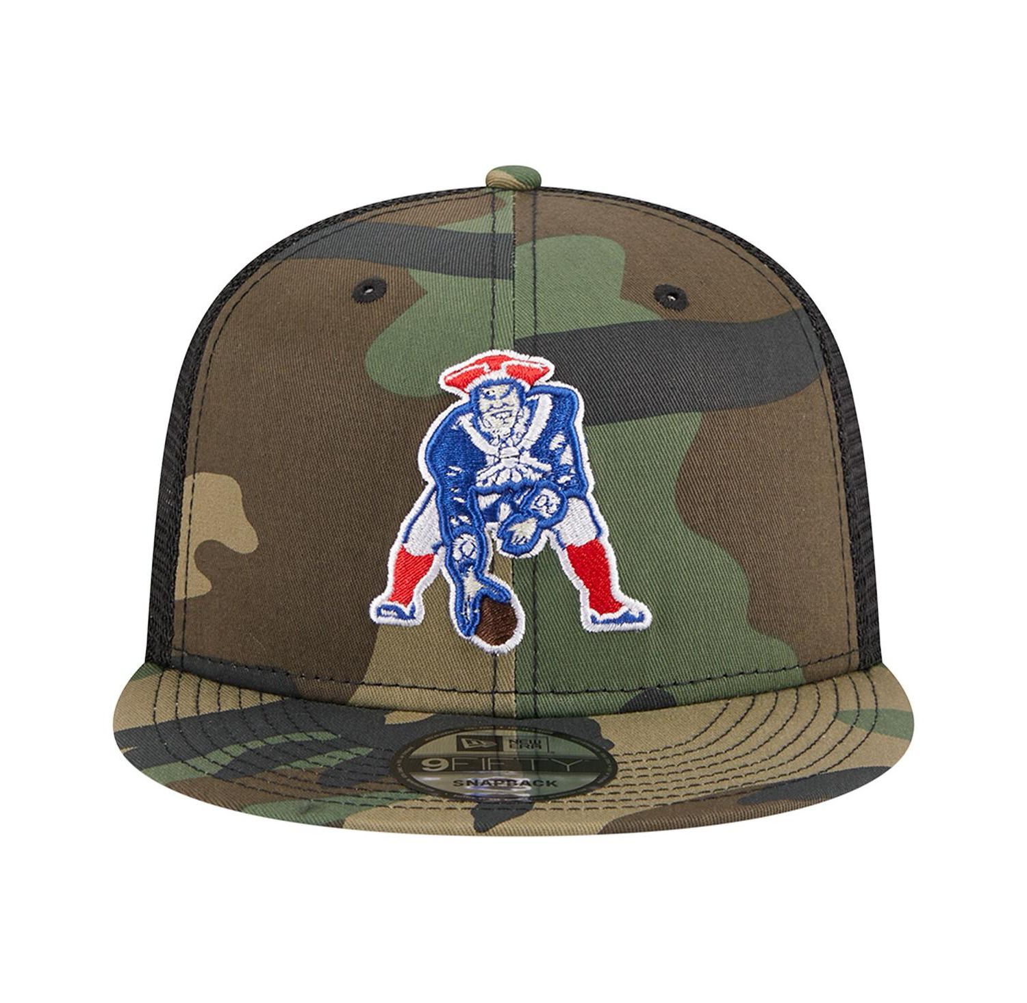 Men's Camo New England Patriots Throwback Main Trucker 9FIFTY Snapback Hat