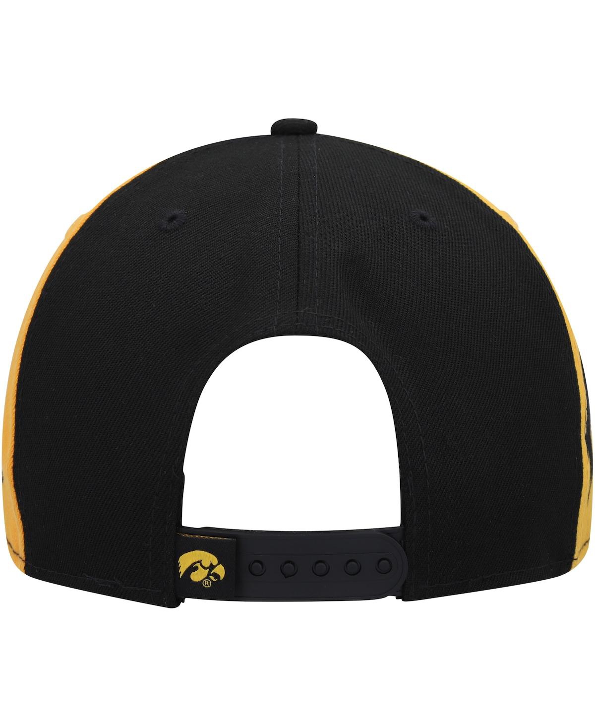 New Era Black Iowa Hawkeyes Outright 9fifty Snapback Hat In Black