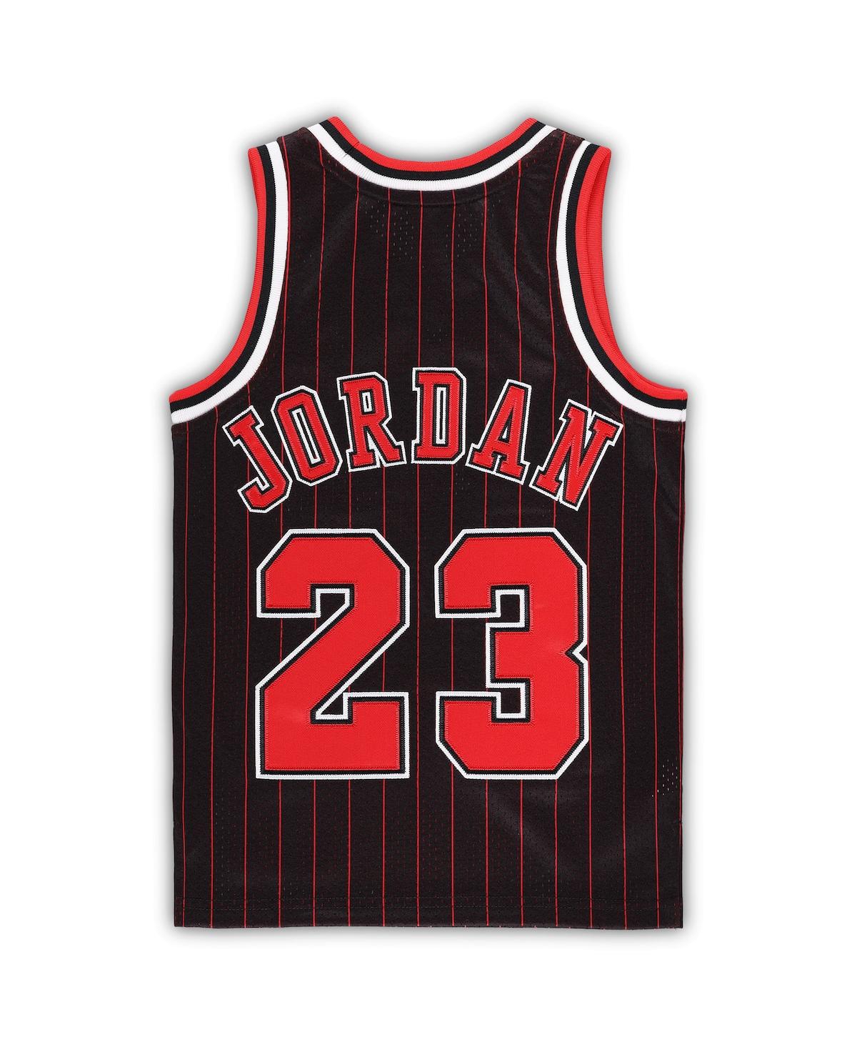 Preschool Boys and Girls Mitchell & Ness Michael JordanChicago Bulls 1996/97 Hardwood Classics Authentic Jersey - Black