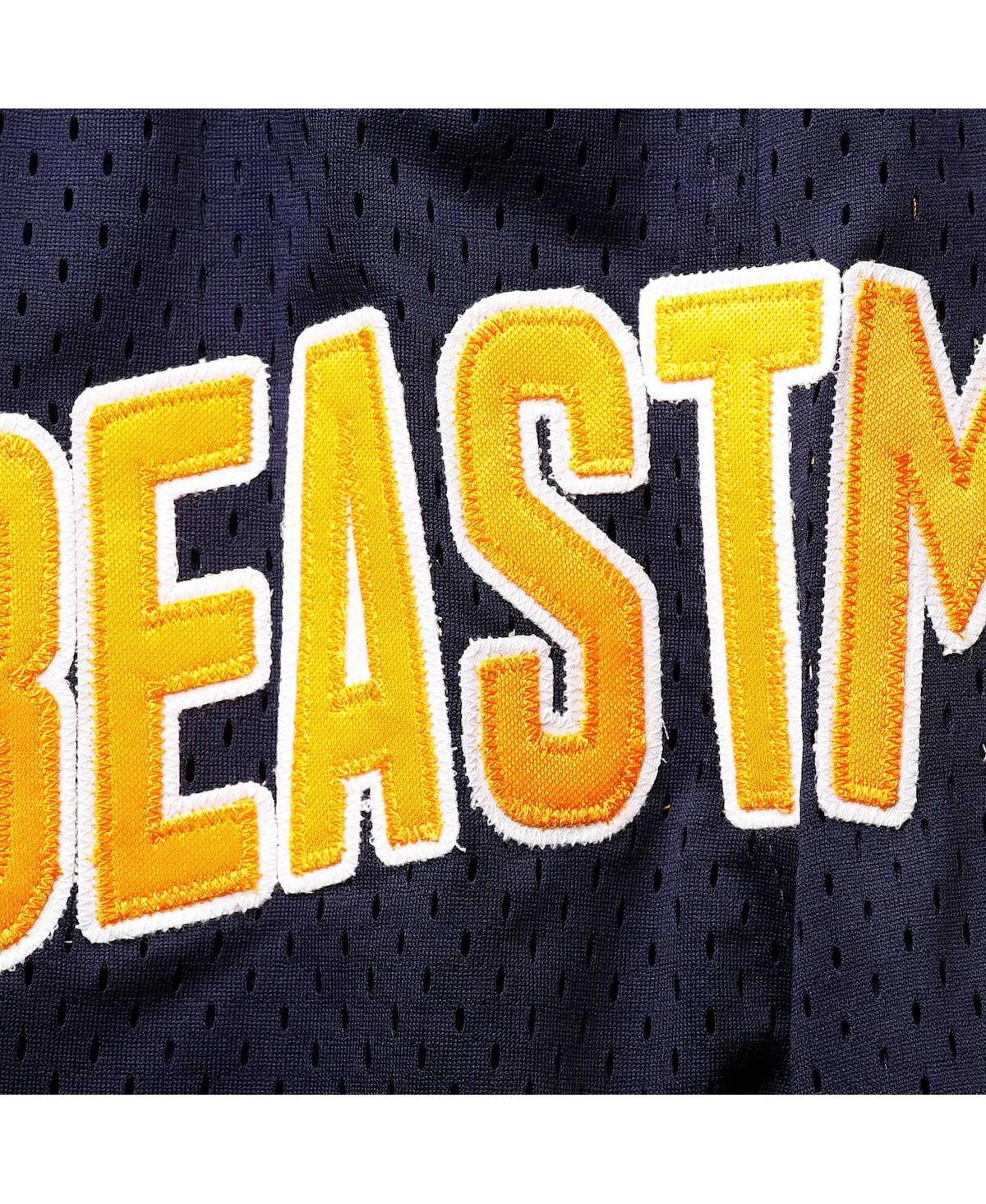 Shop New Jersey Sets Men's Royal, Yellow Beast Mode Varsity Basketball Shorts In Royal,yellow