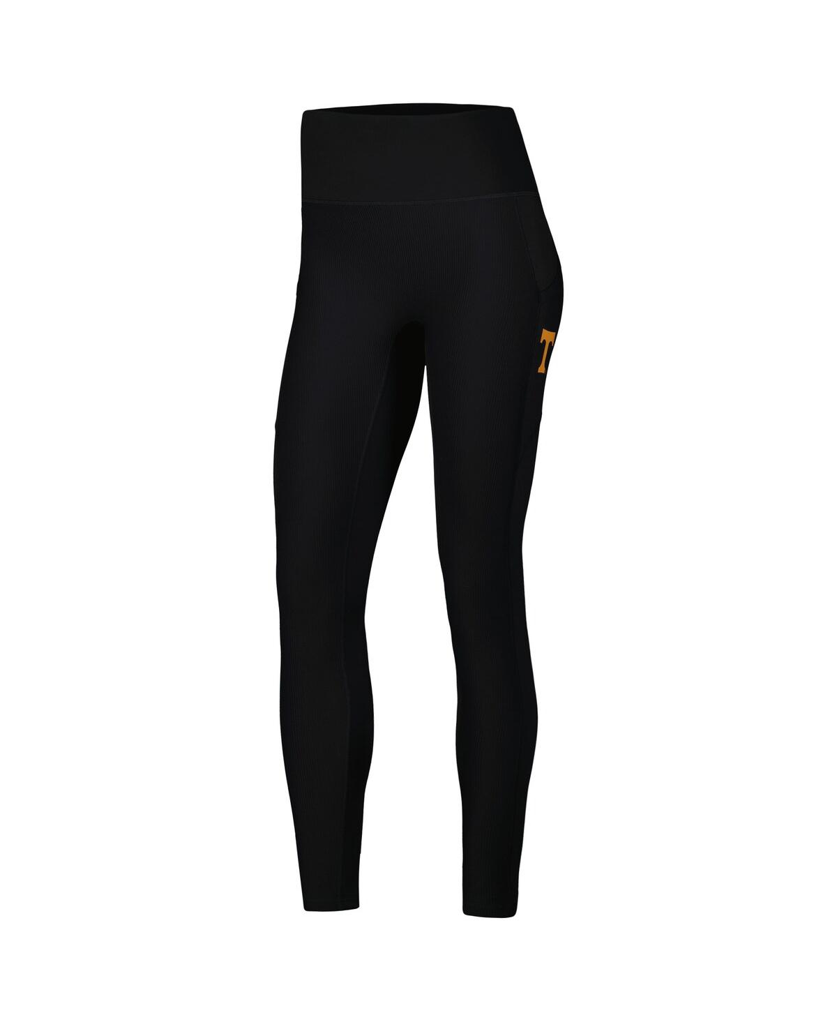 Women's KadyluxeTennessee Volunteers 7/8 Mixed Media Pocket iLeggings - Black