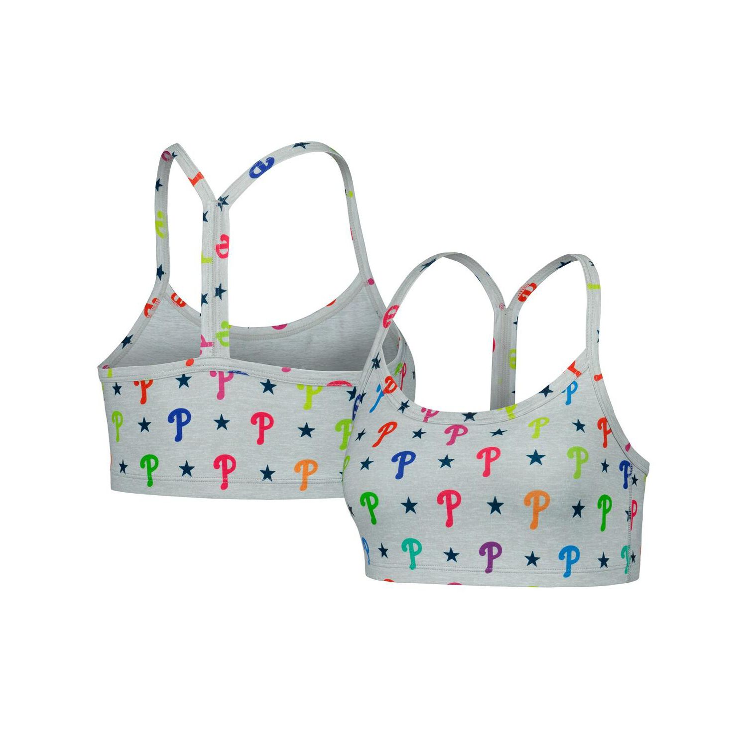 Women's Gray Philadelphia Phillies TLC Rainbow Bra