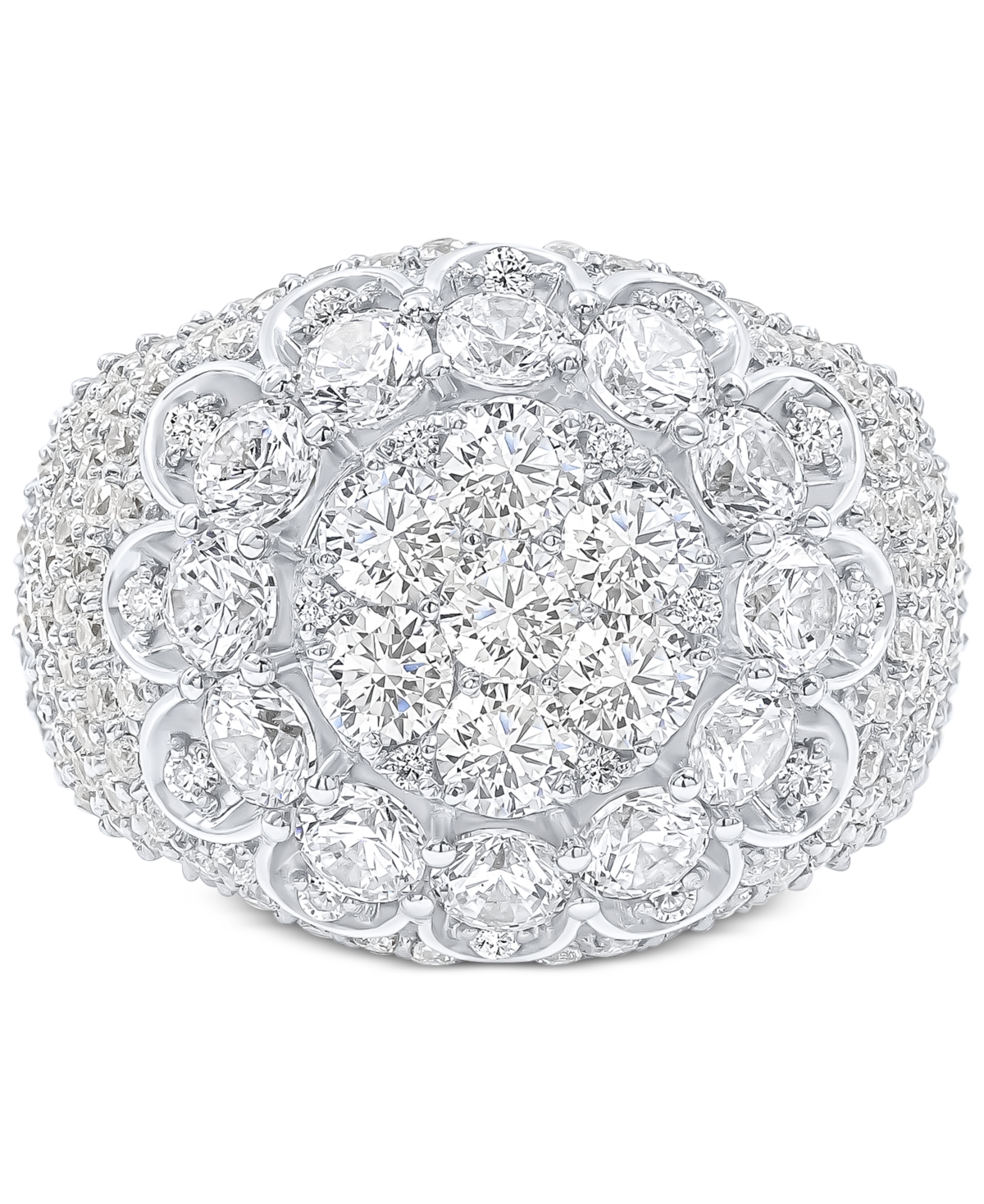 Men's Diamond Halo Cluster Ring (5 ct. t.w.) in 10k Gold