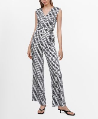 MANGO Women's Chain-Print Jumpsuit - Macy's