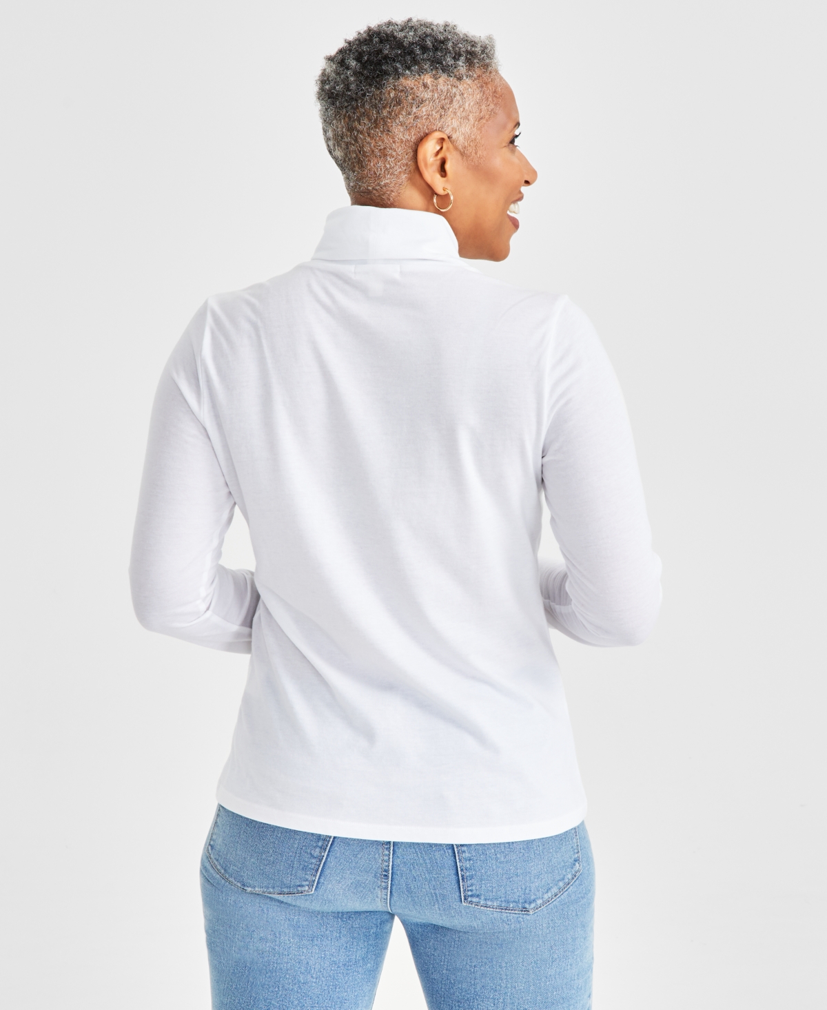 Style & Co Women's Classic Turtleneck Long-Sleeve Top, Created for Macy's
