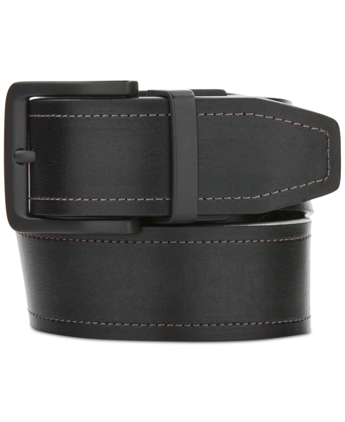 Men's Contrast Stitch Reversible Belt - Gray