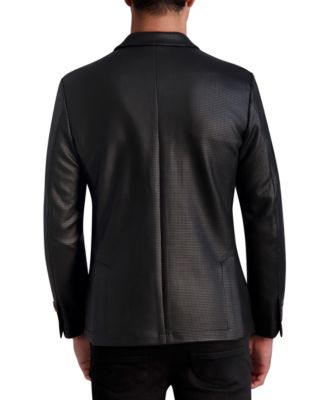 KARL LAGERFELD PARIS Мужской блейзер с отворотом из искусственной кожи с покрытием KARL LAGERFELD PARIS WHITE LABEL 139390₽