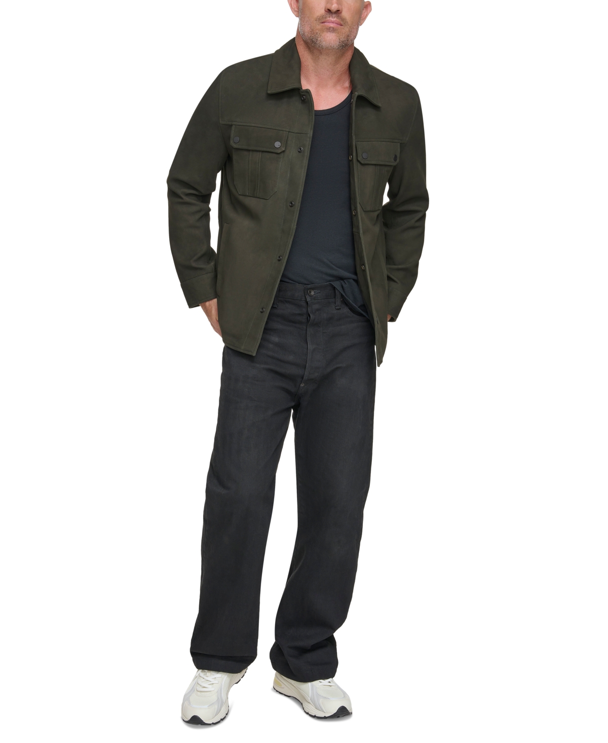 Marc New York Men's The Laredo Leather Overshirt
