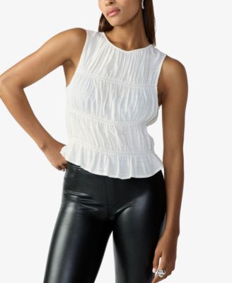 Sanctuary - Women's Sleeveless Smocked Top