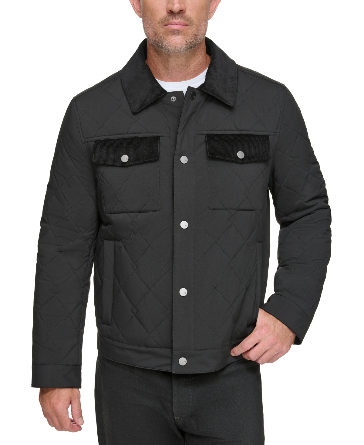 Marc New York Men's Walkerton Chain Link Trucker Jacket In Black