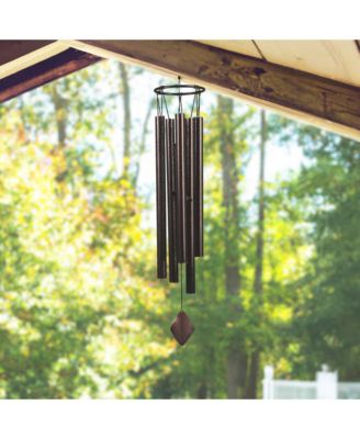 50" Long Dark Brown Metal Tubes Traditional Wind Chime
