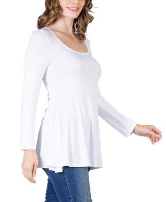 Women's Long Sleeve Swing Style Flare Tunic Top