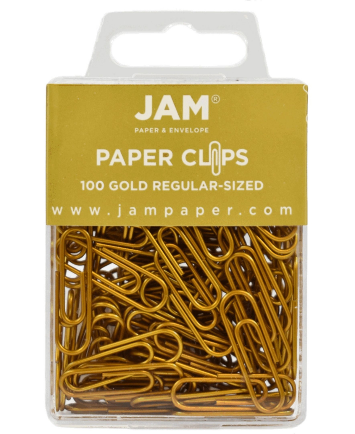 Jam Paper Colored Standard Paper Clips In Gold
