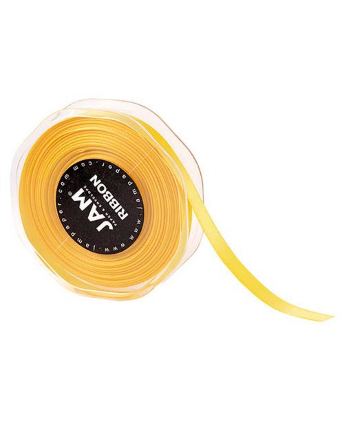 Jam Paper Double Faced Satin Ribbon In Yellow