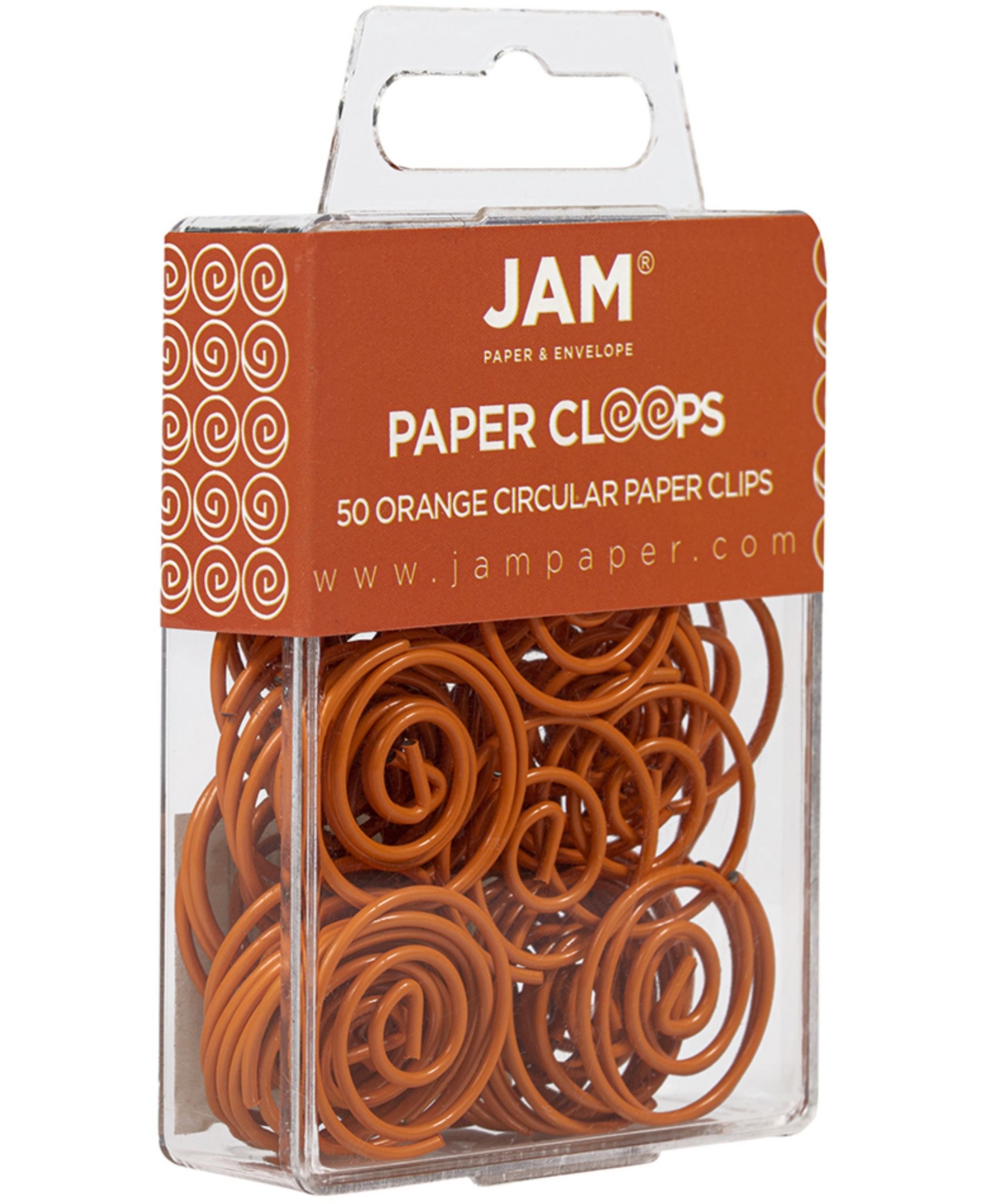 Shop Jam Paper Circular Paper Clips In Orange