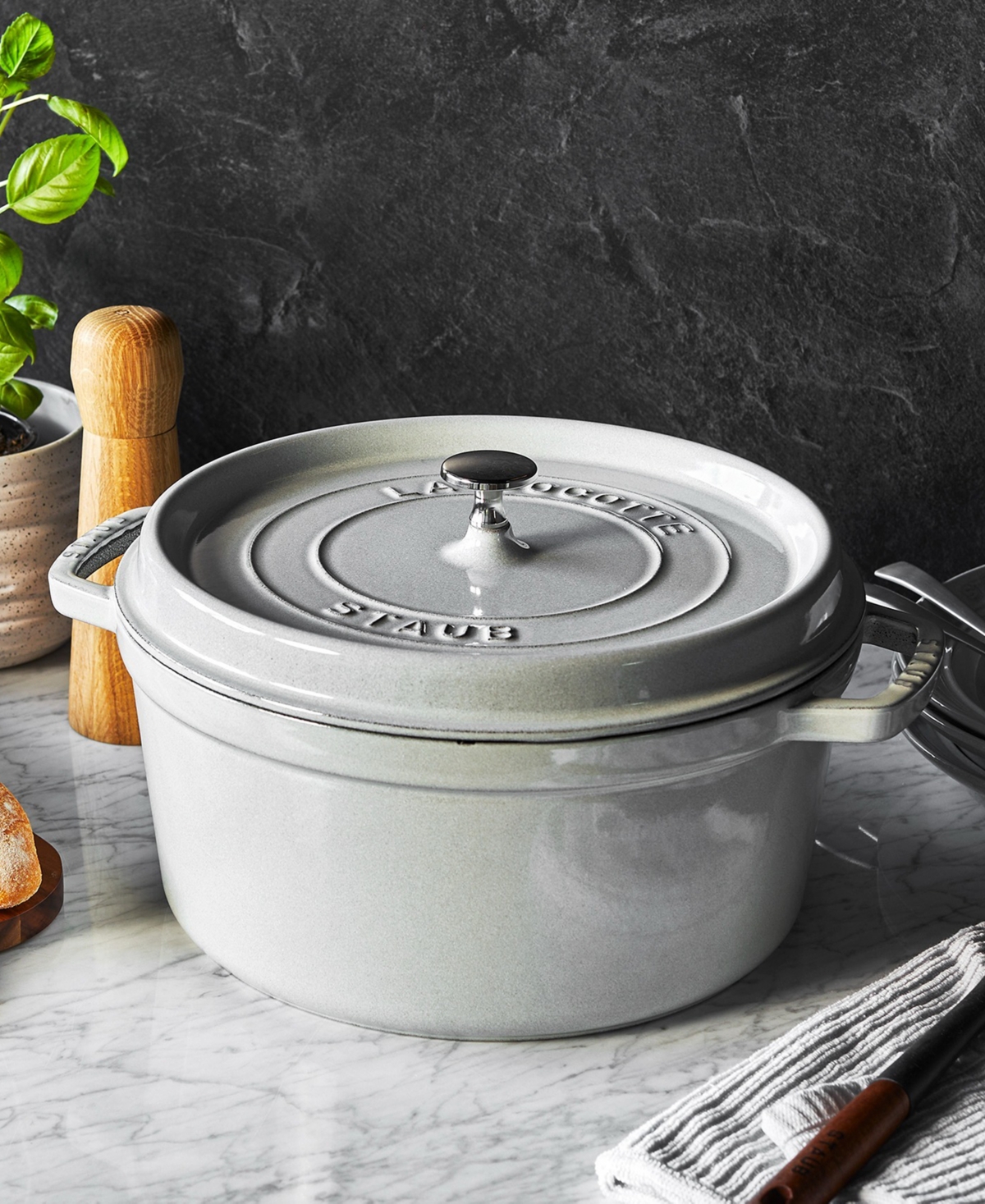 Shop Staub Cast Iron 7 Quart Round Cocotte In White