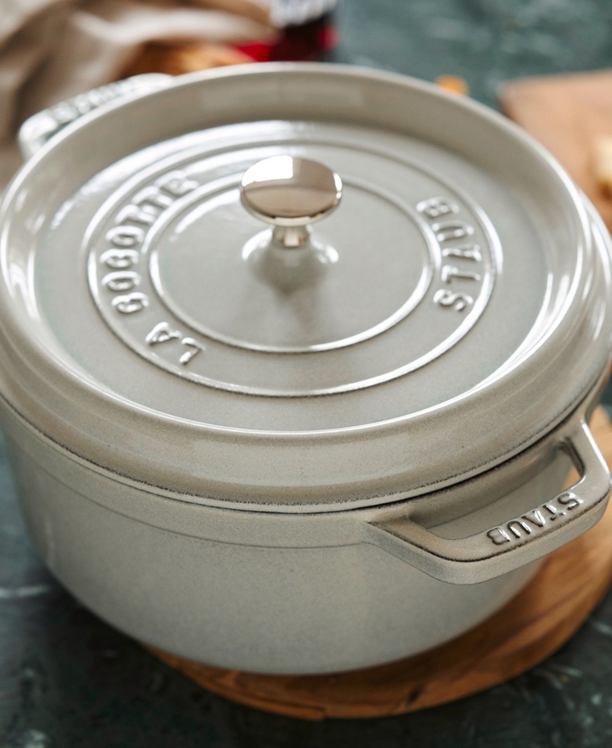 Shop Staub Cast Iron 7 Quart Round Cocotte In White