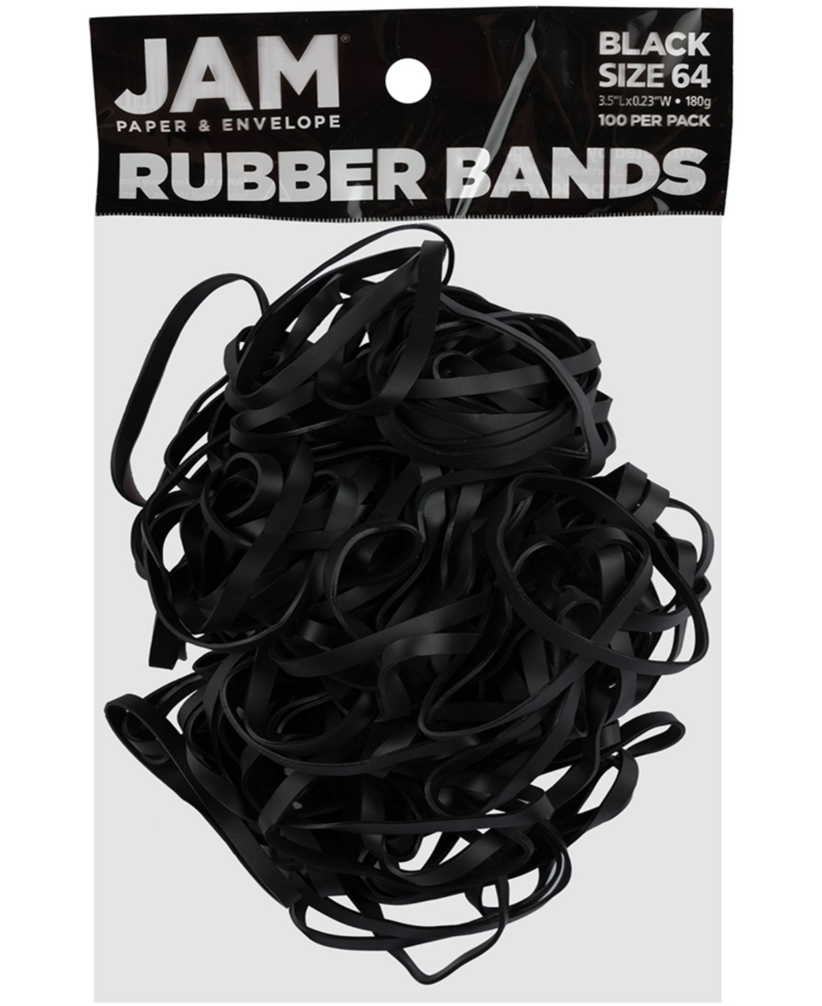 Jam Paper Durable Rubber Bands In Black