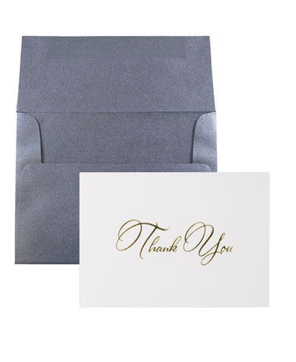 Jam Paper Thank You Card Sets In Gold Script Cards Anthracite Envelopes