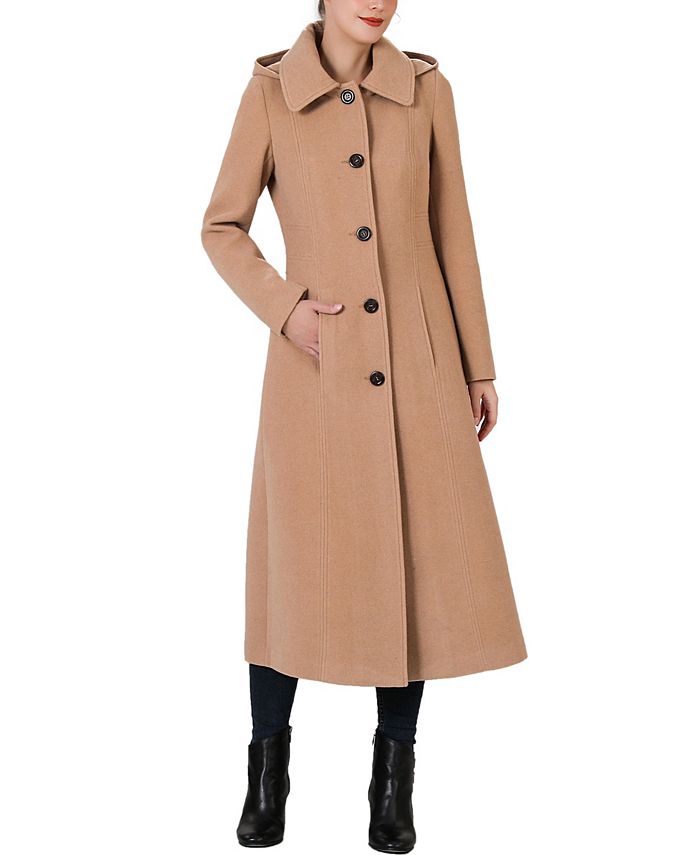 kimi + kai Women's Kate Hooded Long Wool Coat - Macy's