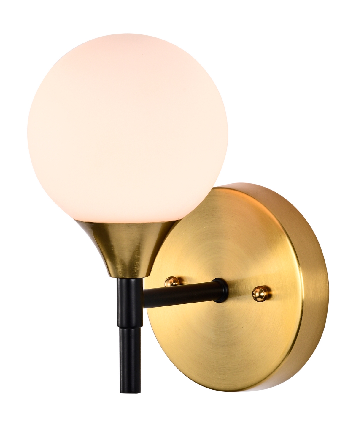 Home Accessories Solaya 7" Indoor Finish Wall Sconce With Light Kit In Matte Black And Brass