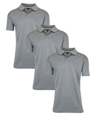 Men's Dry Fit Moisture-Wicking Polo Shirt, Pack of 3