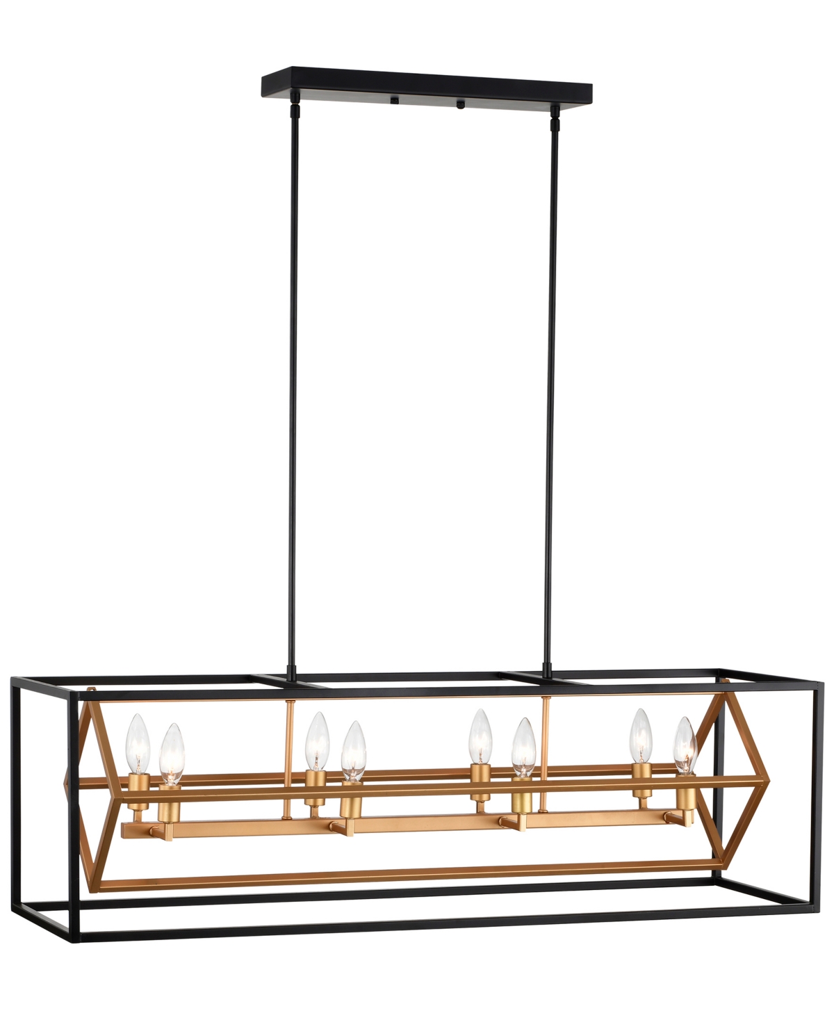 Home Accessories Tilla 12" Indoor Finish Chandelier With Light Kit In Matte Black And Matte Gold