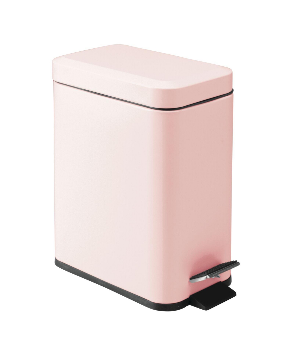 Rectangle Metal Step Can with Liner/Handle - Light pink