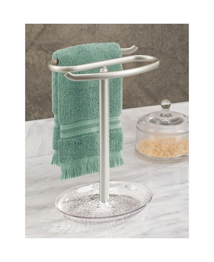 mDesign Steel Fingertip Towel Rack Stand with Tray Macy's