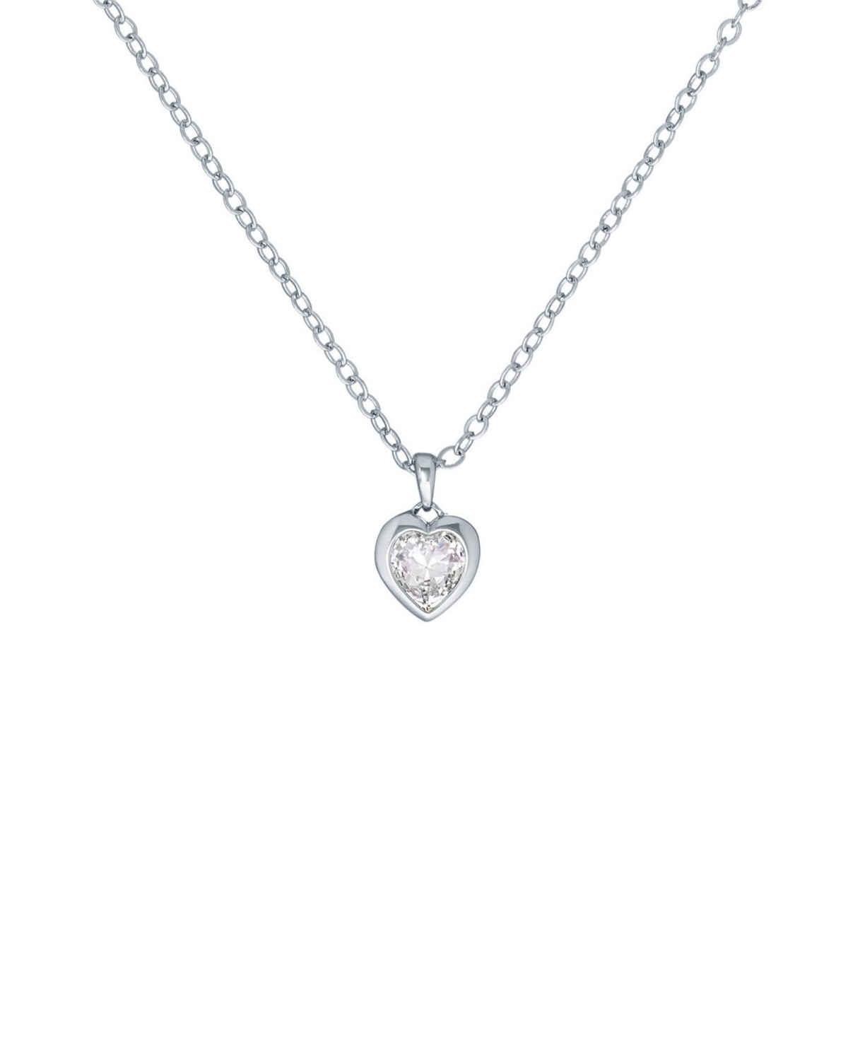 Hannela: Crystal Heart Pendant Necklace For Women - Gold