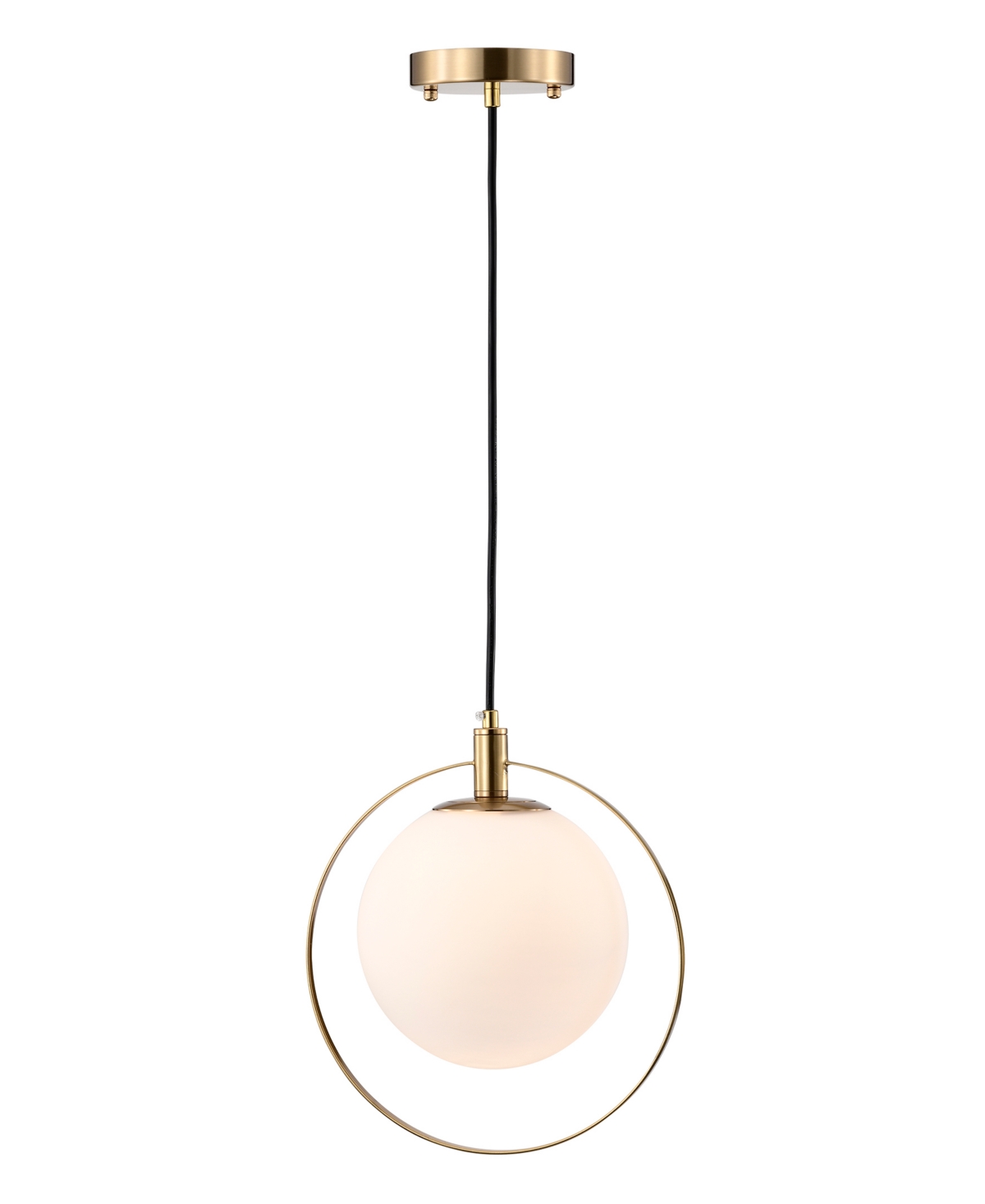 Home Accessories Pavlina 11" 1-light Indoor Finish Pendant Light With Light Kit In Black And Brass