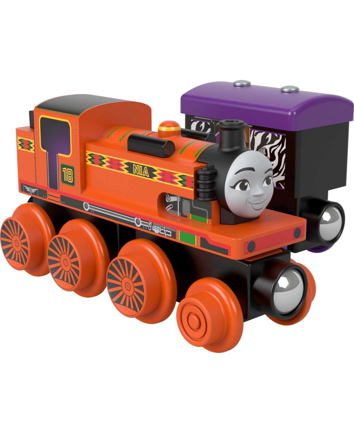 Fisher Price Thomas and Friends Wooden Railway, Nia Engine and Cargo Car - Multi-Color