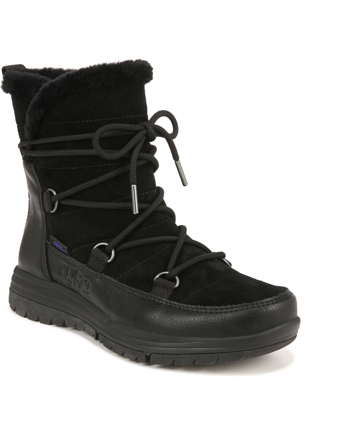 Ryka Women's Alpine Cold Weather Boots Women's Shoes In Black,black Fabric