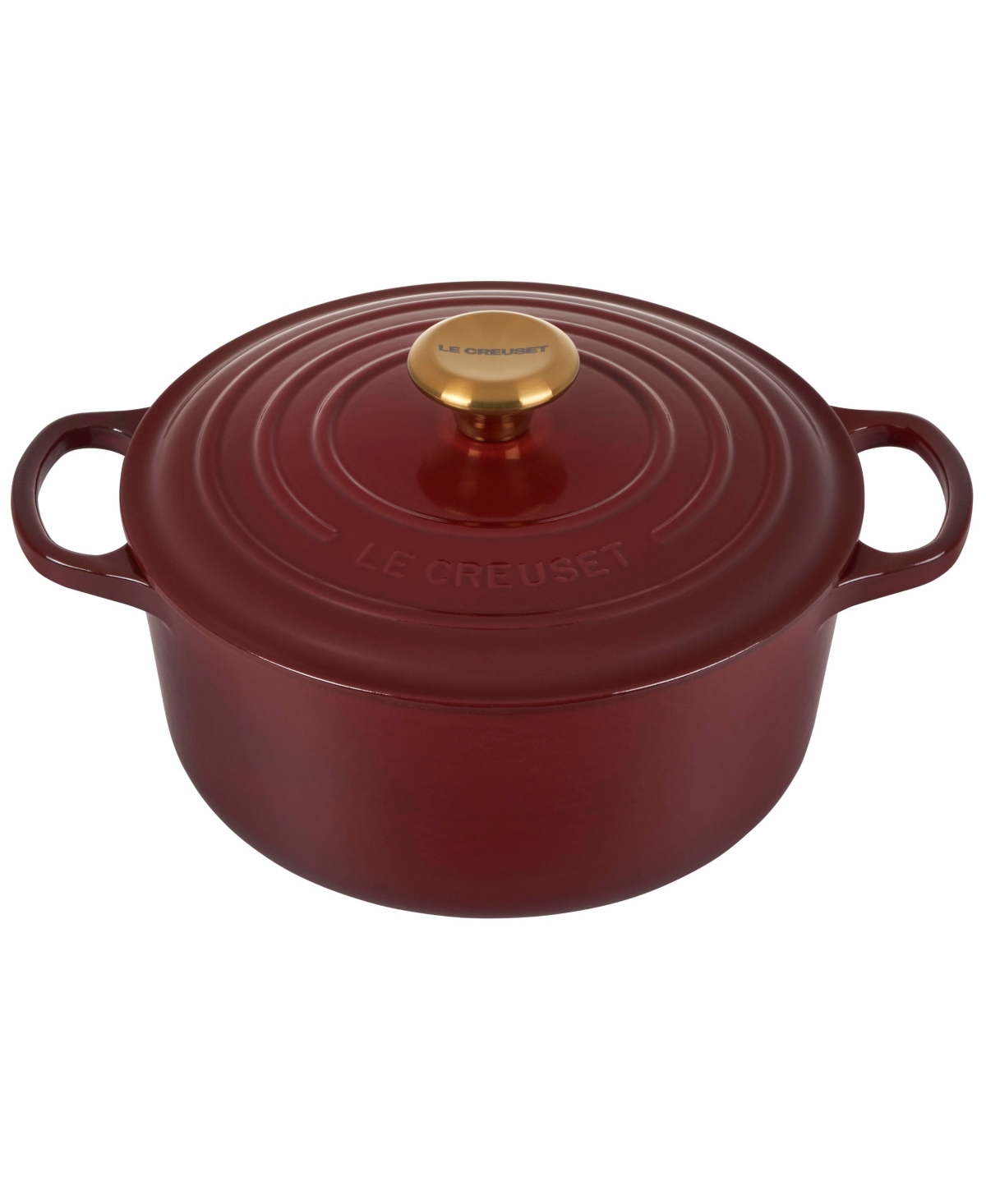 Le Creuset Signature 4.5-quart Round Enamel Cast Iron Dutch Oven In Rhone