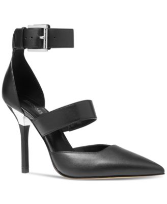 Michael Kors - Women's MMK Amal Pointed-Toe Ankle-Strap Dress Pumps