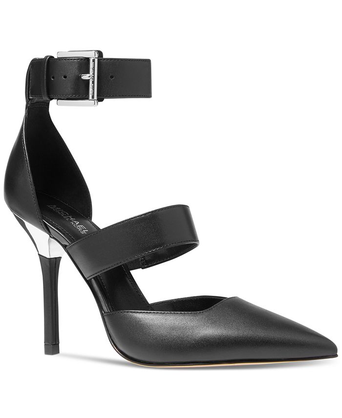 Michael Kors Women's MMK Amal Pointed-Toe Ankle-Strap Dress Pumps - Macy's