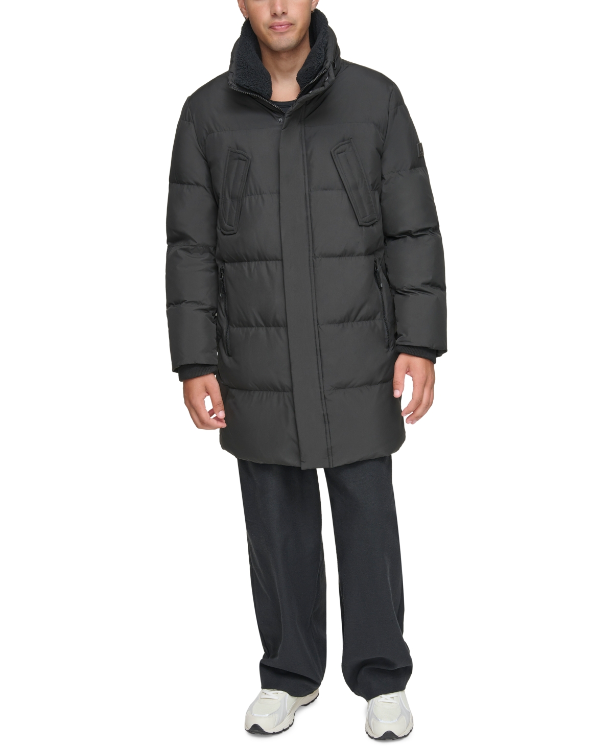 Marc New York Men's Valcour Duvet Quilted Parka Coat - Black