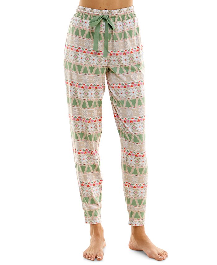 Roudelain Women's Printed Drawstring Jogger Pajama Pants - Macy's