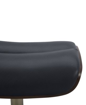 Janer 22" Leather Ottoman, Created for Macy's