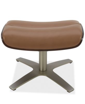 Janer 22" Leather Ottoman