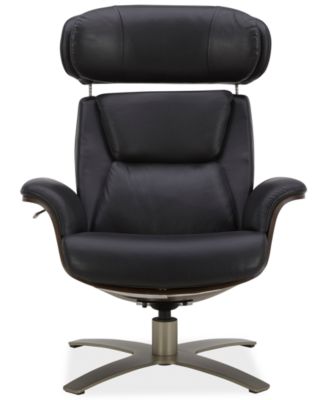 Janer Leather Swivel Chair, Created for Macy's